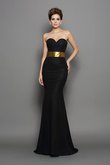 Robe de soirée sexy de sirène manche nulle ceinture en étoffe avec ruban