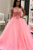 Abito da Ballo Naturale in Tulle Ball Gown Senza Maniche Cuore