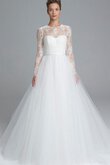 Abito da Sposa Lupetto in Tulle con Ricamo decorato stravagante A-Line