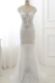Robe de bal vintage distinguee de sirène avec zip avec perle