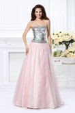 Robe de quinceanera longue naturel de mode de bal avec perle col en forme de cœur