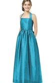Vestido de Dama de Honor de Corte-A de Sin mangas de Largo de Escote halter