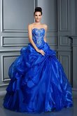 Abito Quinceanera in Raso Ball Gown Cuore Allacciato con Applique