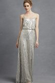 Robe demoiselle d'honneur longue eclaté chic bandouliere spaghetti ligne a