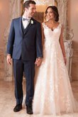 Romántico Vestido de Novia de Corte princesa en Tul de Junoesque