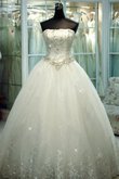 Robe de mariée fabuleux cordon de traîne courte plissage romantique