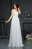 Robe de mariée longue de traîne courte ligne a de princesse de col en v