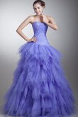 Vestido de 15 años de Escalonado de Sin mangas de Escote Corazón de Largo