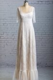 Robe de mariée exceptionnel simple attirent encolure en carré avec gaze