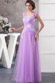 Robe de soirée long appliques bandouliere spaghetti textile en tulle