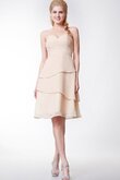 Abito da Damigella Semplice A-Line senza strap in Chiffon con Increspato con Increspature