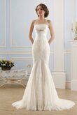 Perlenbesetztes Ärmellos extravagantes romantisches langes Brautkleid mit Applike