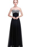 Chiffon Schlüsselloch Rücken A Linie Paillettenbesetztes Bateau Ballkleid