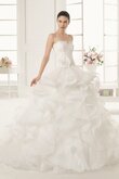 Robe de mariée distinguee exclusif impressioé avec zip de traîne moyenne