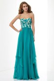 Robe de bal longue en chiffon de tour de ceinture empire de princesse a-ligne