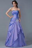 Robe de quinceanera de mode de bal de bustier en taffetas avec zip manche nulle