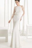 Abito da Sposa a riva A-Line decorato a Chiesa All Aperto in Chiffon