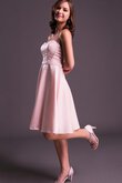 Sencillo Vestido de Graduacion de Corte-A de Escote Corazón de Corto de Hasta la Rodilla