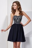 Abito Homecoming Cuore in Chiffon Principessa Cerniera con Perline