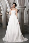 Abito da Sposa Cerniera Semplice A-Line Senza Spalline in Taffeta