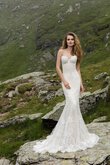 Robe de mariée simple romantique luxueux jusqu'au sol avec sans manches