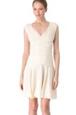Robe de mariée bref naturel ruché v encolure en chiffon