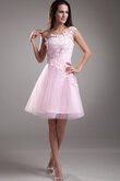 Robe douce seize delicat moderne bref appliques d'épaule asymétrique
