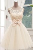 Abito Homecoming in pizzo mini in Pizzo Farfalla Ornamento Allacciato con Fusciacca