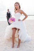 Abito da Sposa in Organza Principessa Vintage Cuore a Spiaggia