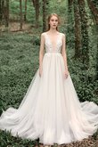 Abito da sposa pudica accattivante lunghi a terra in pizzo vintage