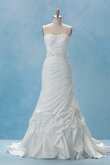 Clasico Vestido de Novia en Tafetán de Iglesia de Drapeado