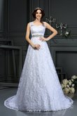 Robe de mariée vintage longue avec zip en satin v encolure