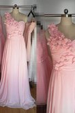 Robe demoiselle d'honneur naturel avec chiffon avec fleurs a-ligne de princesse