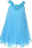 A-Line V-Ausschnitt Tüll kurzes Blumenmädchenkleid mit Blume
