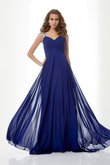 Robe de bal longue avec perle avec chiffon bandouliere spaghetti grandes bretelles