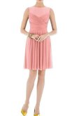 Abito da Damigella al ginocchio con Increspato decorato mini in Chiffon A-Line