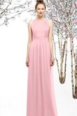 Robe demoiselle d'honneur longue elevé ruché avec sans manches
