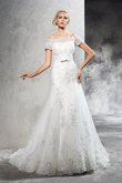 Abito da Sposa Stravagante Lunghi Moderno Tubino con Applique