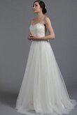 Abito da Sposa Cuore in pizzo con Piega Allacciato A Terra con Perline