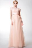 Robe demoiselle d'honneur plissé delicat avec manche épeules enveloppants avec ruban 2 pice