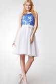 Vestido de Graduacion de Escote halter de Corto de Escote con cuello Alto con Cintas