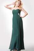 Chiffon Zickzack Ausschnitt langes Abendkleid