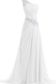 Robe demoiselle d'honneur elégant plissage a-ligne de traîne courte fermeutre eclair