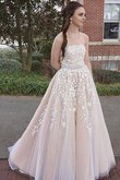 Vestido de Fiesta de Corte princesa en Tul de Escote sin tirantes de Llamativo