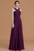 Normale Taille Prinzessin Chiffon Reißverschluss Gerüschtes Brautjungfernkleid