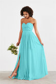 A-Line Satin Tolle Reißverschluss Extravagantes Brautjungfernkleid