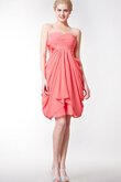 Vestido de Dama de Honor en Gasa de Volante de Escote Corazón de Sin mangas