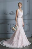 Robe de mariée merveilleux avec perle avec sans manches vintage naturel