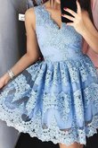 Prinzessin V-Ausschnitt Natürliche Taile Abiballkleid mit Bordüre ohne Ärmeln