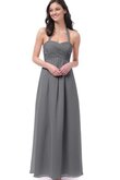 Robe demoiselle d'honneur long croisade ruché de tour de ceinture en haute